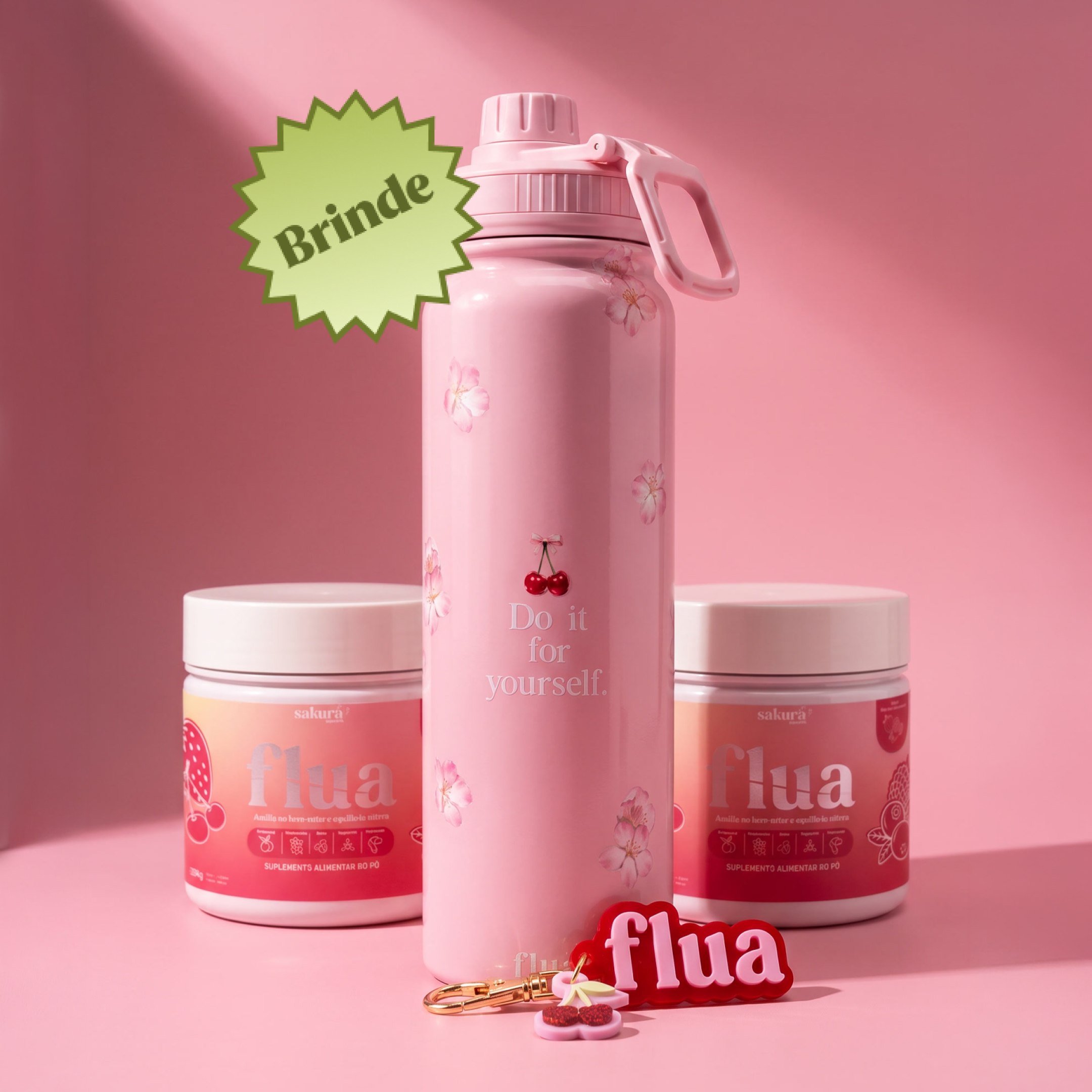 2 Fluas + (Brinde) Garrafa térmica